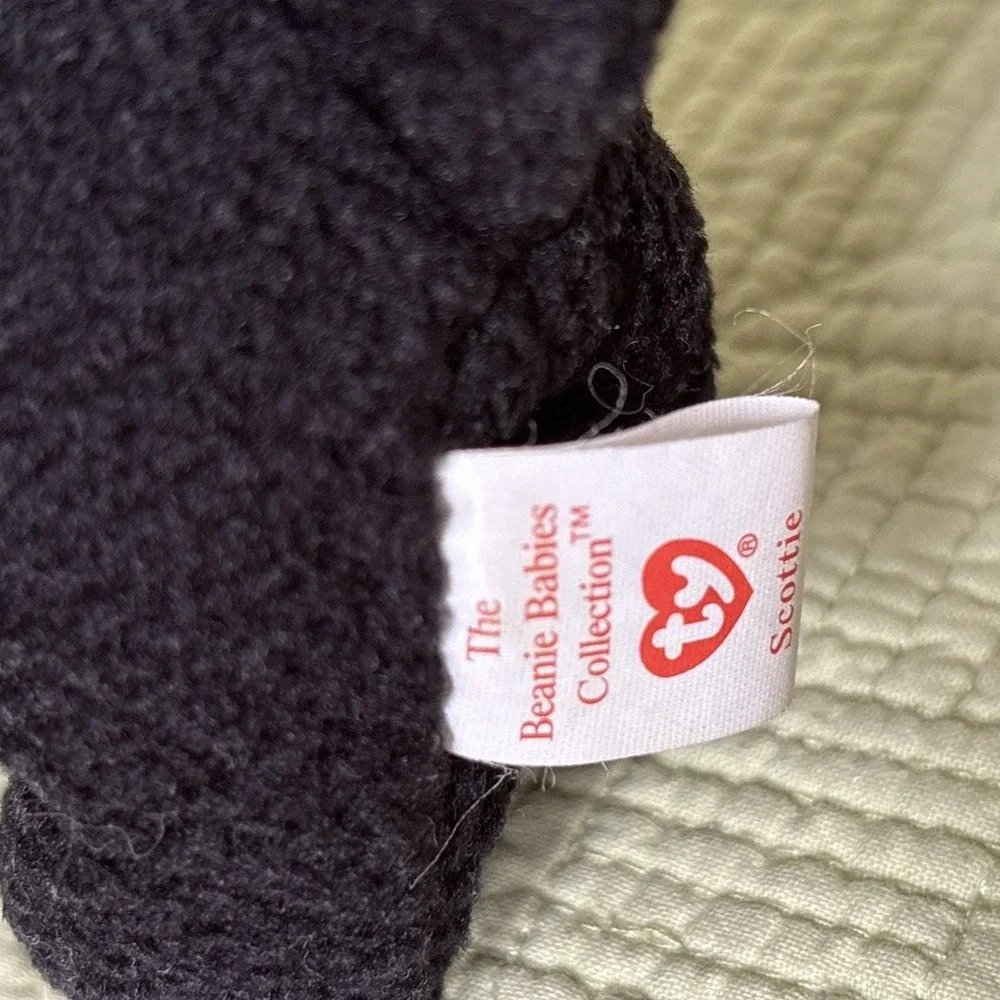 Vtg TY Beanie Baby Scottie The Terrier Black Dog 1996 PVC Pellets 4102 NWT